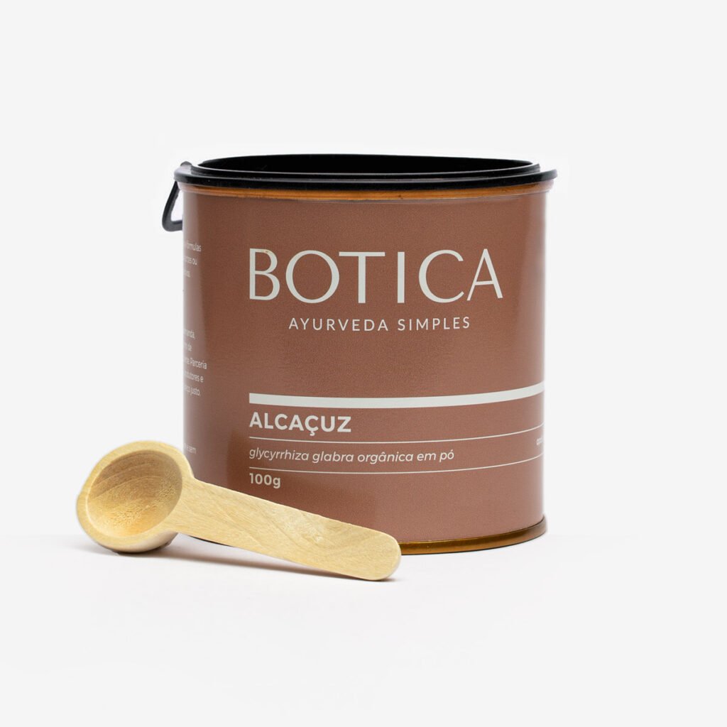 Alcaçuz (Glycyrrhiza glabra) orgânico em pó