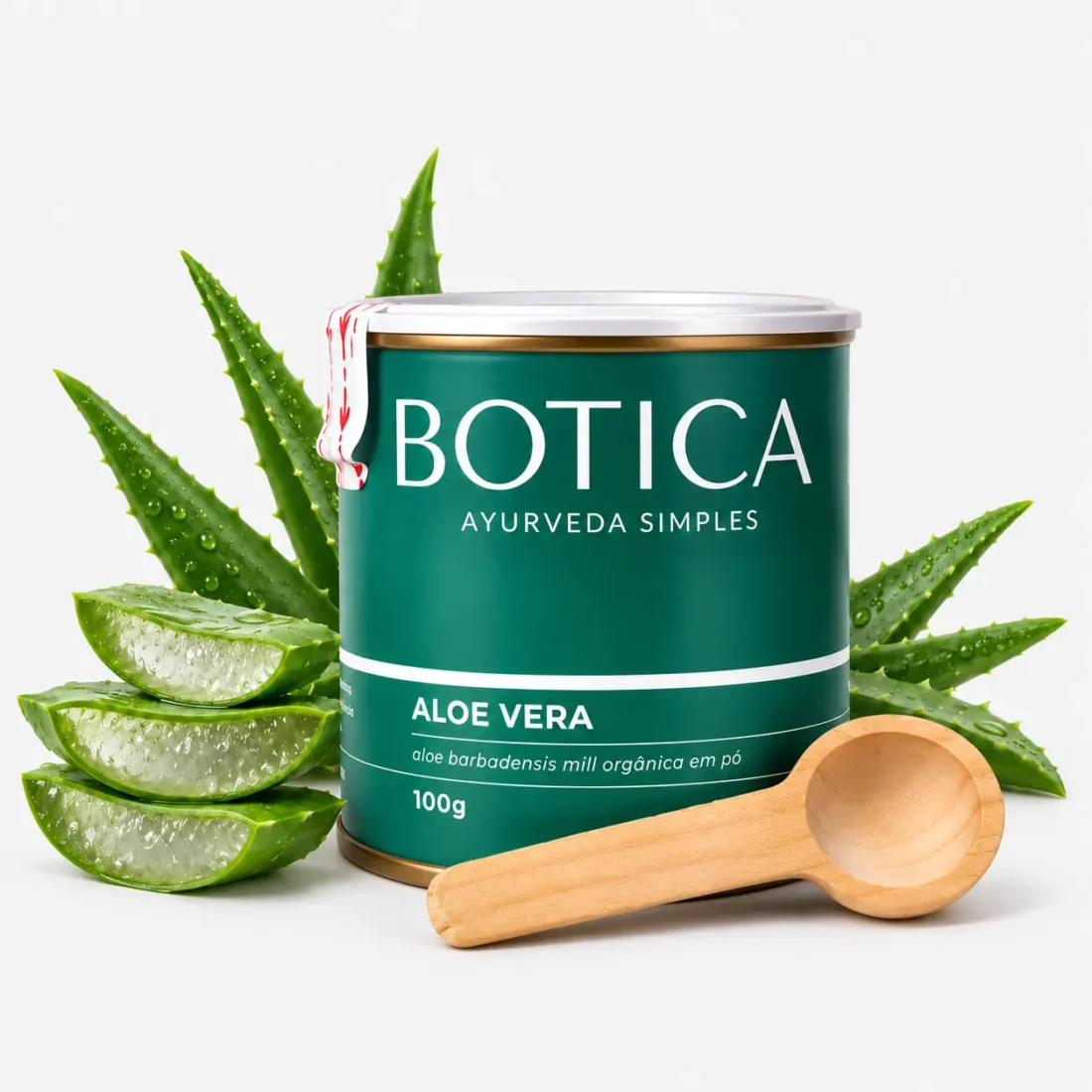ALOE VERA ORGÂNICA EM PÓ - LATA COM DOSADOR 100G